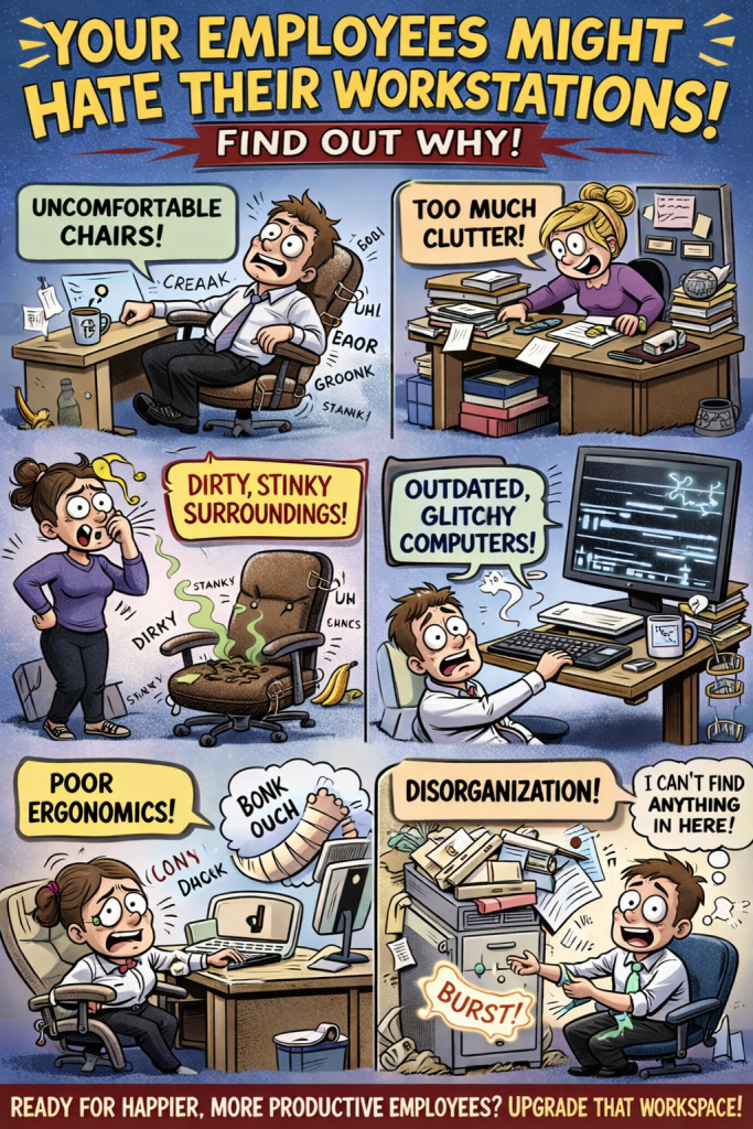 Frustration at the office workstation 1 - Office Worx